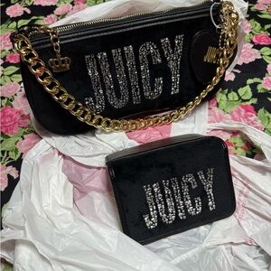 NEW Juicy Couture Black Shoulder Bag with Wallet